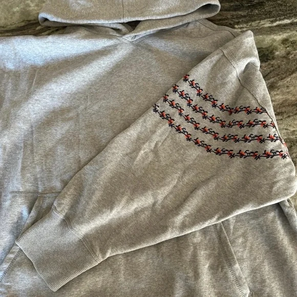 NWOT- FP At my best embroidered hoodie! Size M - Grey in color - Picture 7 of 8